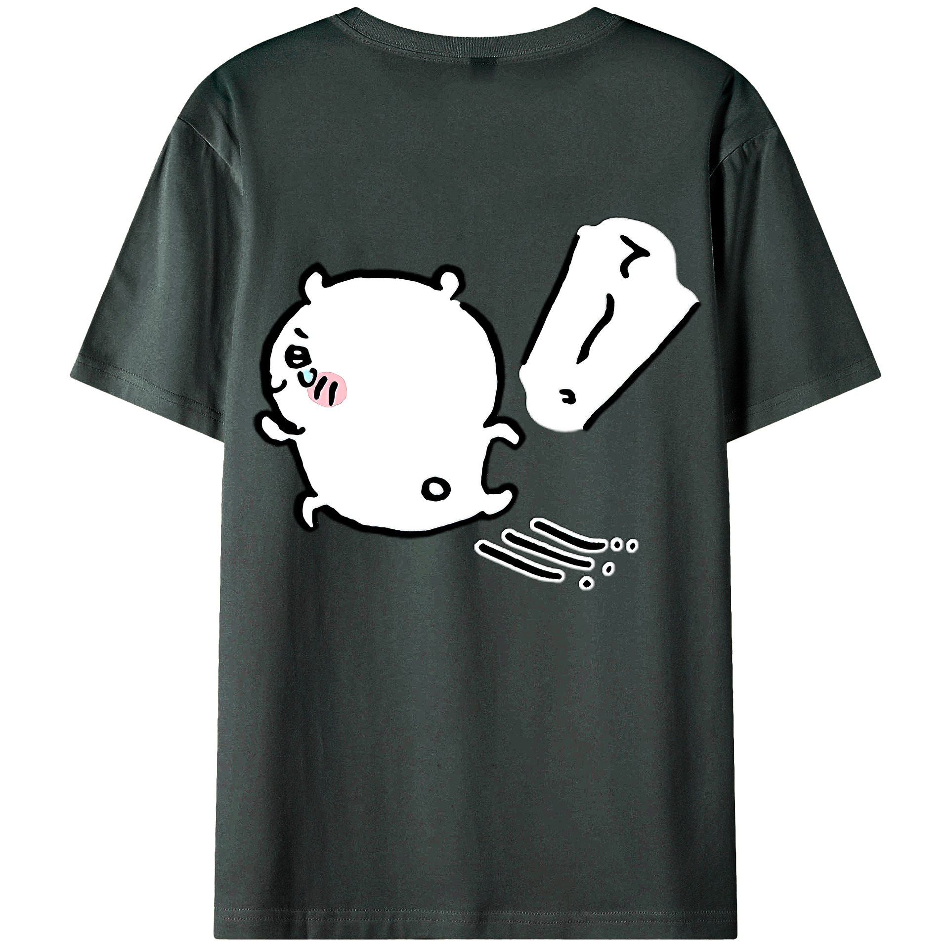 （画像用） ちいかわ ちいかわ Chii-kawa chiikawa 綿100％ メンズ半袖Tシャツ（バックプリント） 通気性